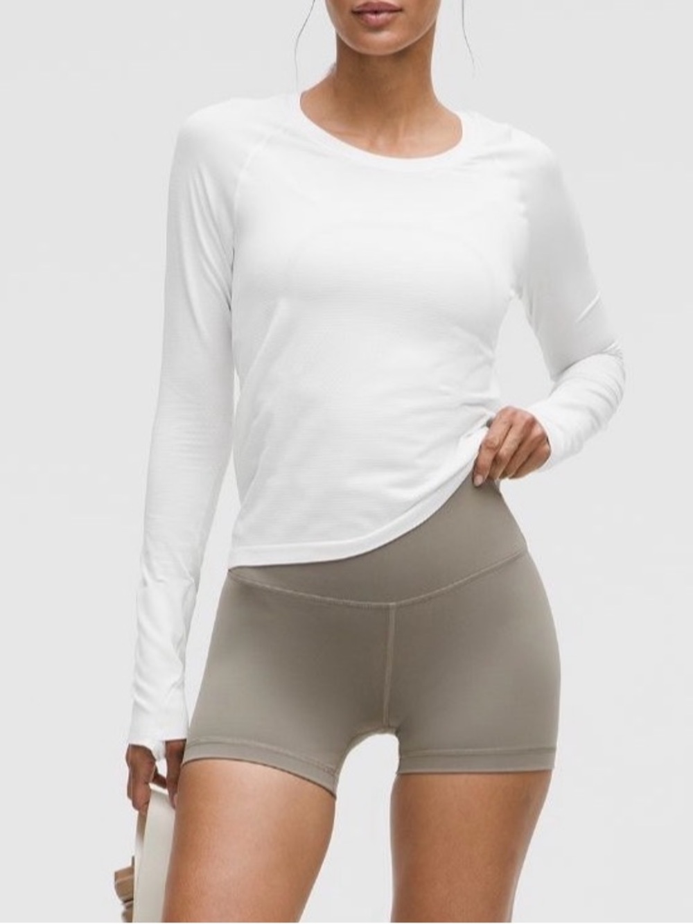 Lululemon swiftly tech loose fit long sleeve top White size 6